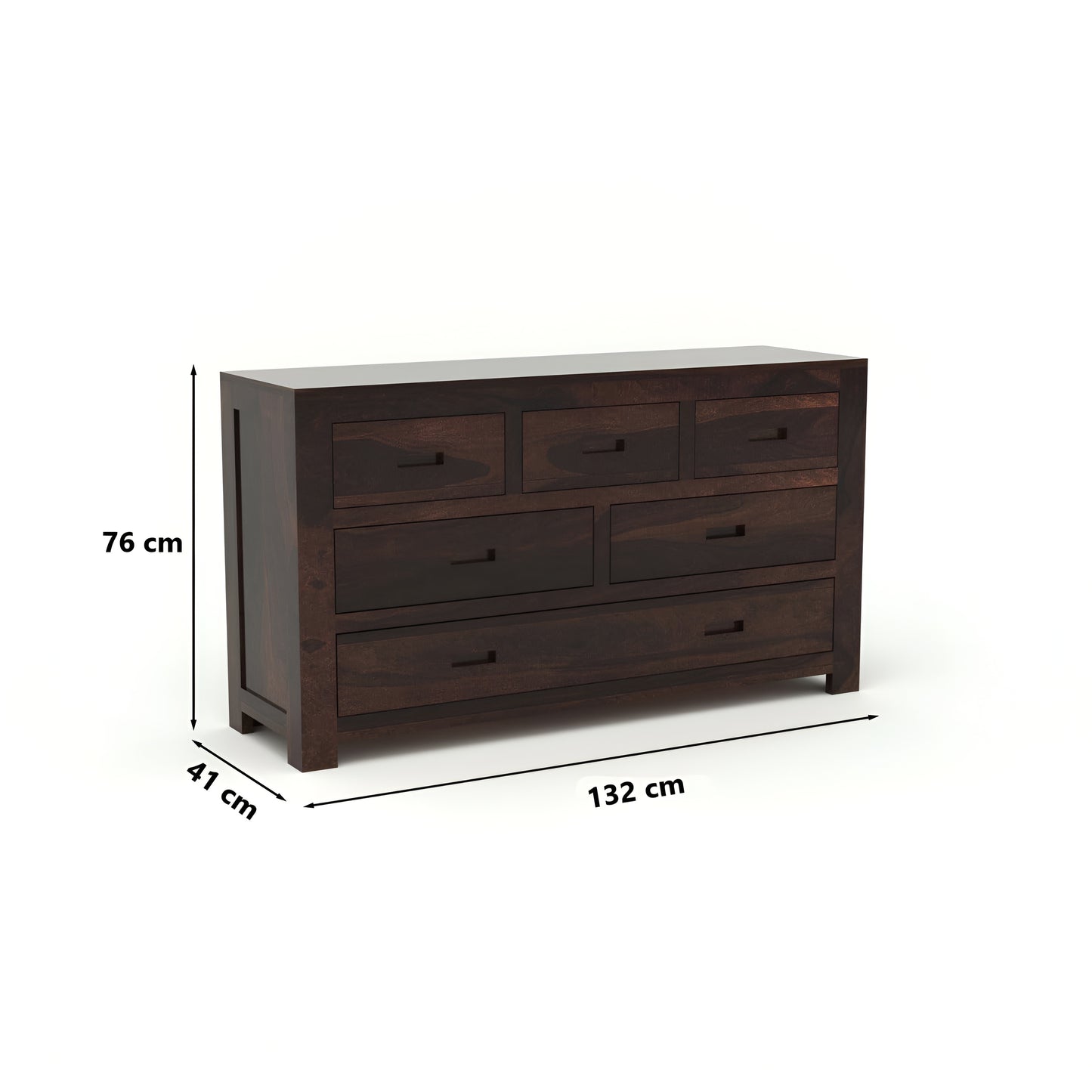 JH Decore Solid Sheesham Wood Chest of Drawers
