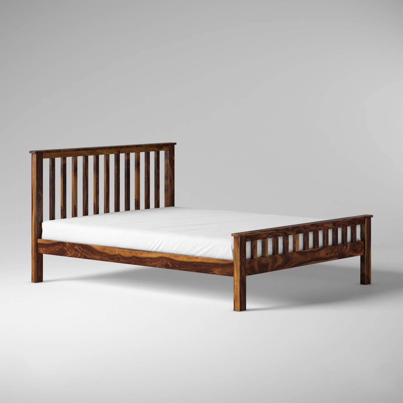 Sheesham Wood Single Size Bed with Headboard | JH Decor - Image 3