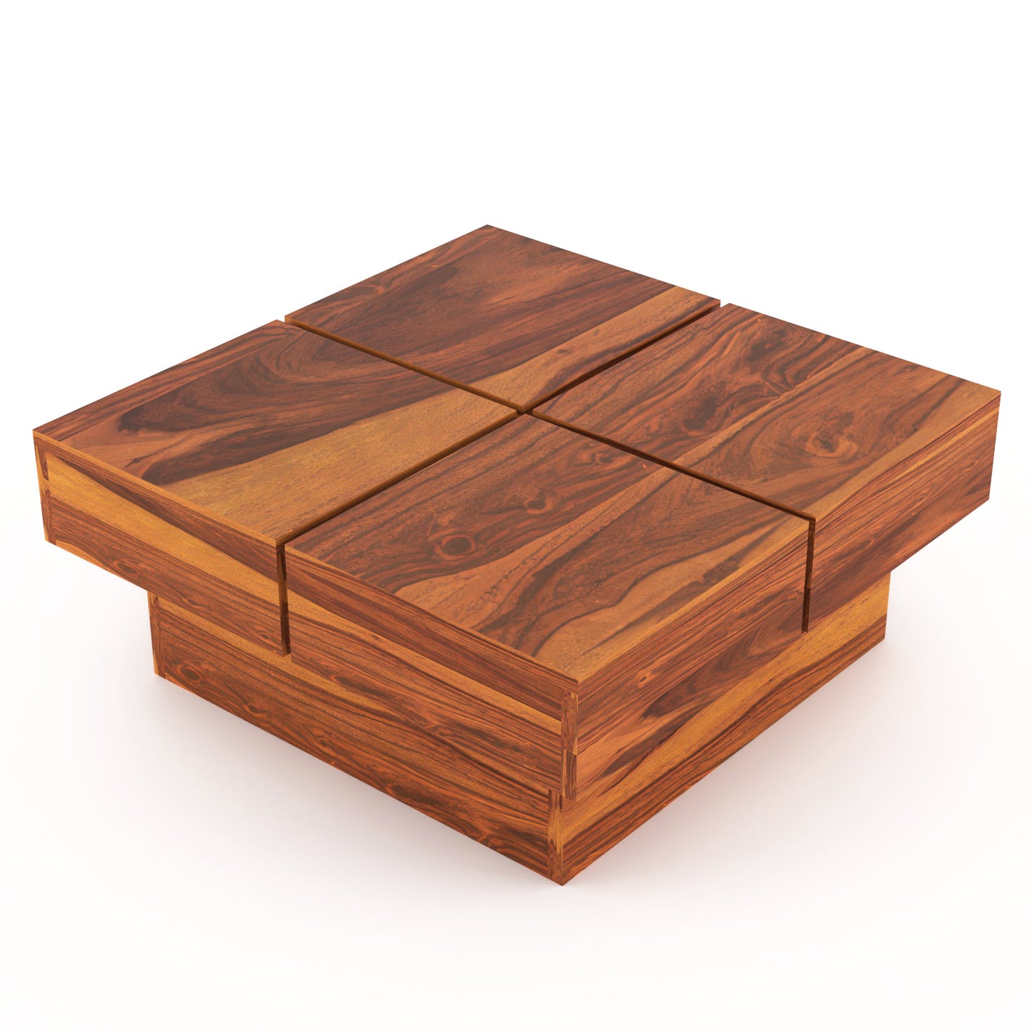 JH Decore Solid Sheesham Wood Center Coffee Table