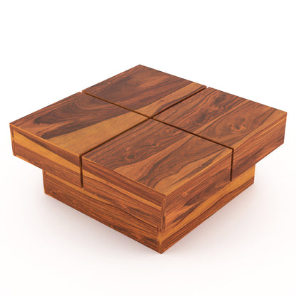 JH Decore Solid Sheesham Wood Center Coffee Table