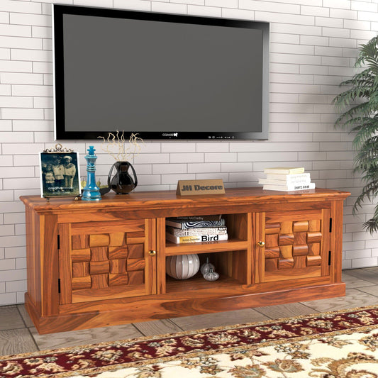 Sheesham Wood TV Unit for Living Room | JH Decor - Natural Finish