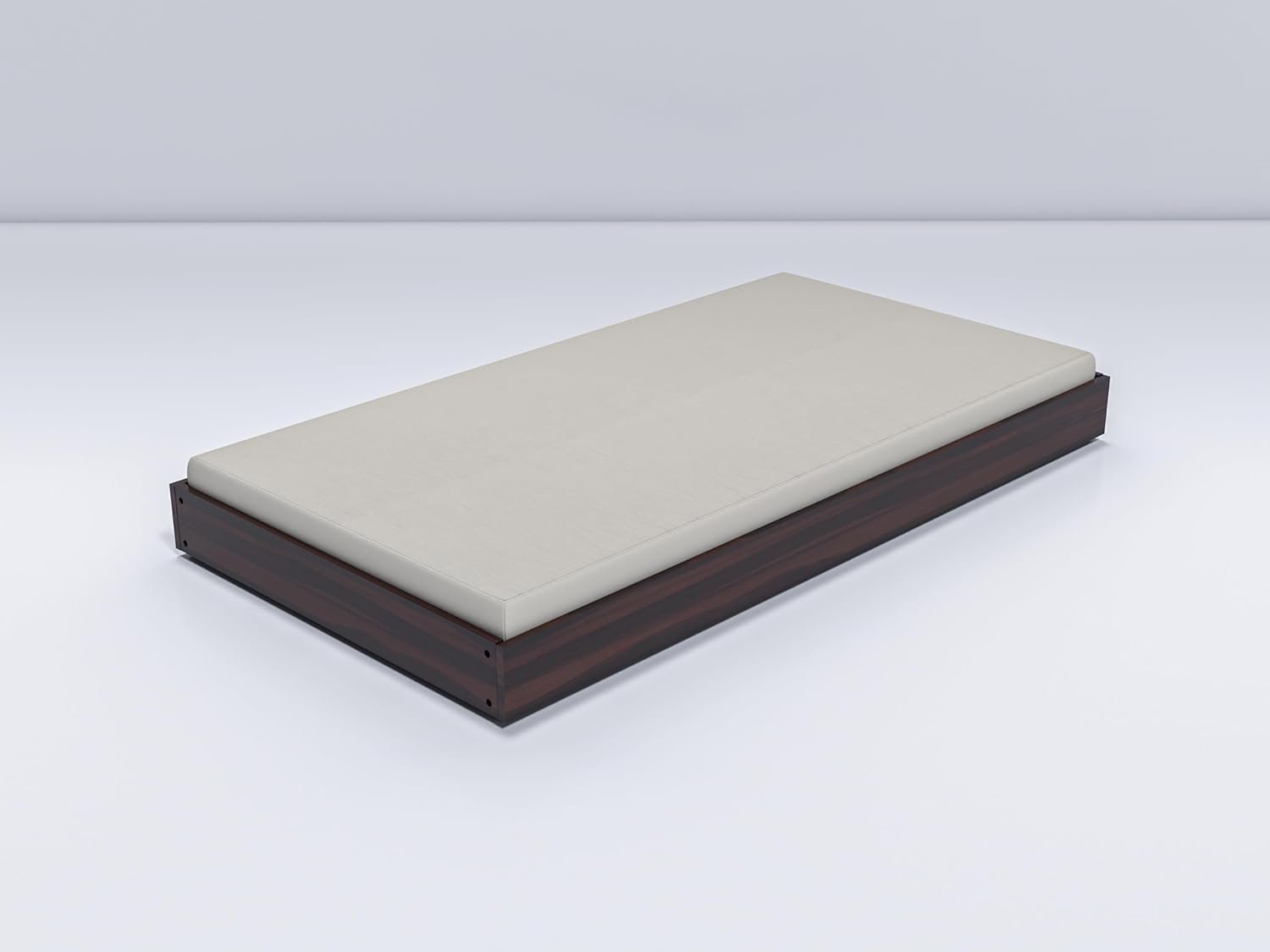 Single Floor Bed Without Mattress | Walnut Finish | JH Decor - Image 4