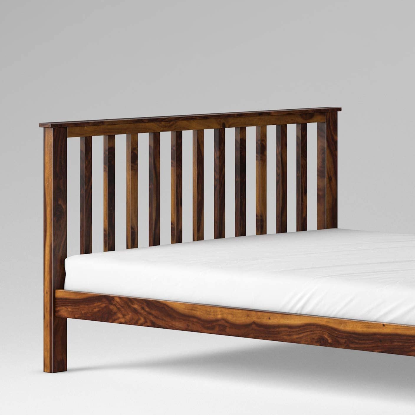 Sheesham Wood Single Size Bed with Headboard | JH Decor - Image 5