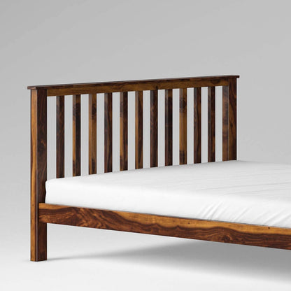 Sheesham Wood Single Size Bed with Headboard | JH Decor - Image 5