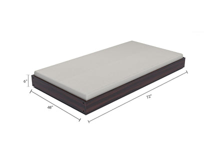 Single Floor Bed Without Mattress | Walnut Finish | JH Decor - Image 5