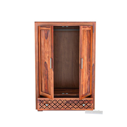 JH Decore Solid Sheesham Wood Almirah For Bedroom