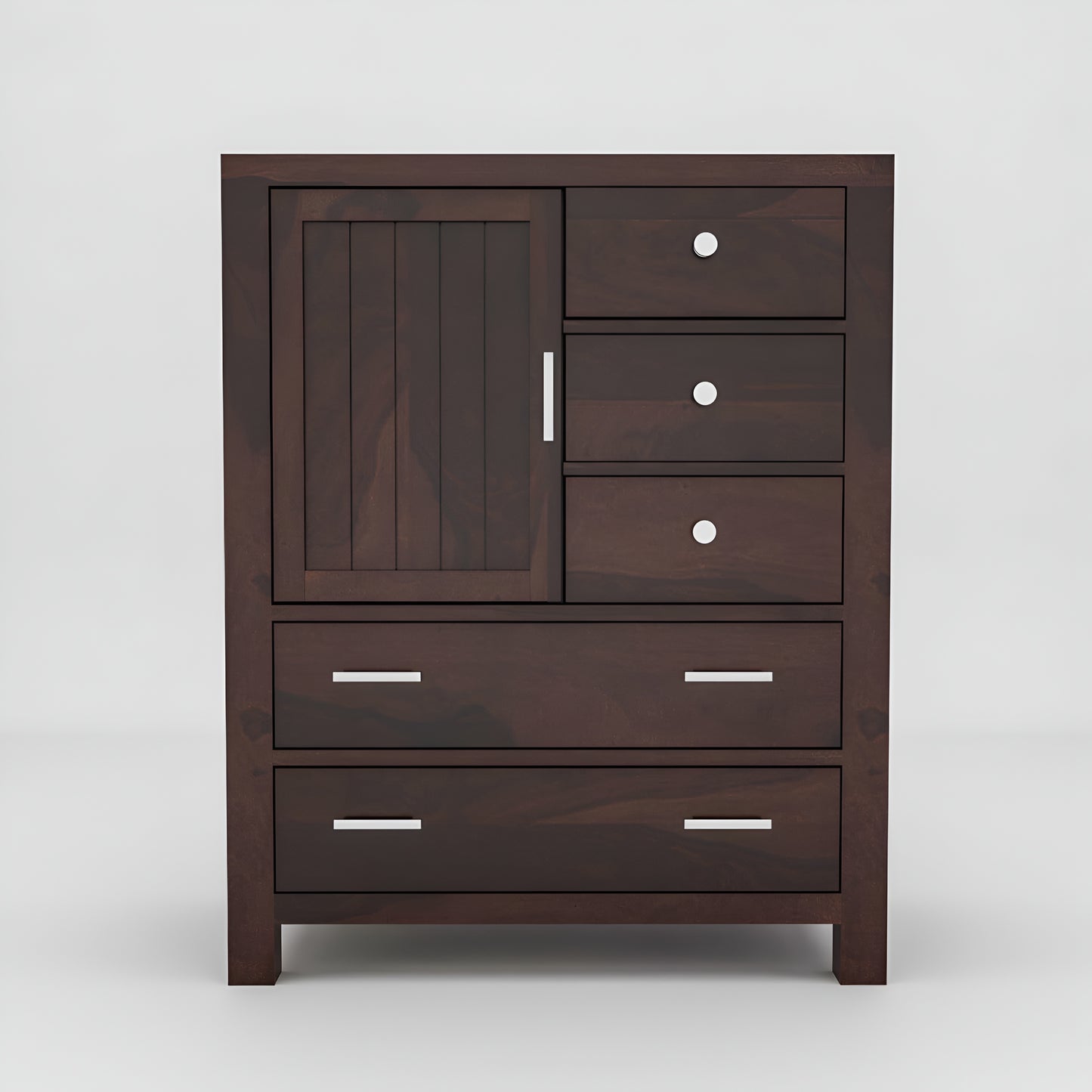 JH Decore Solid Sheesham Wood Tallboy Storage Cabinet