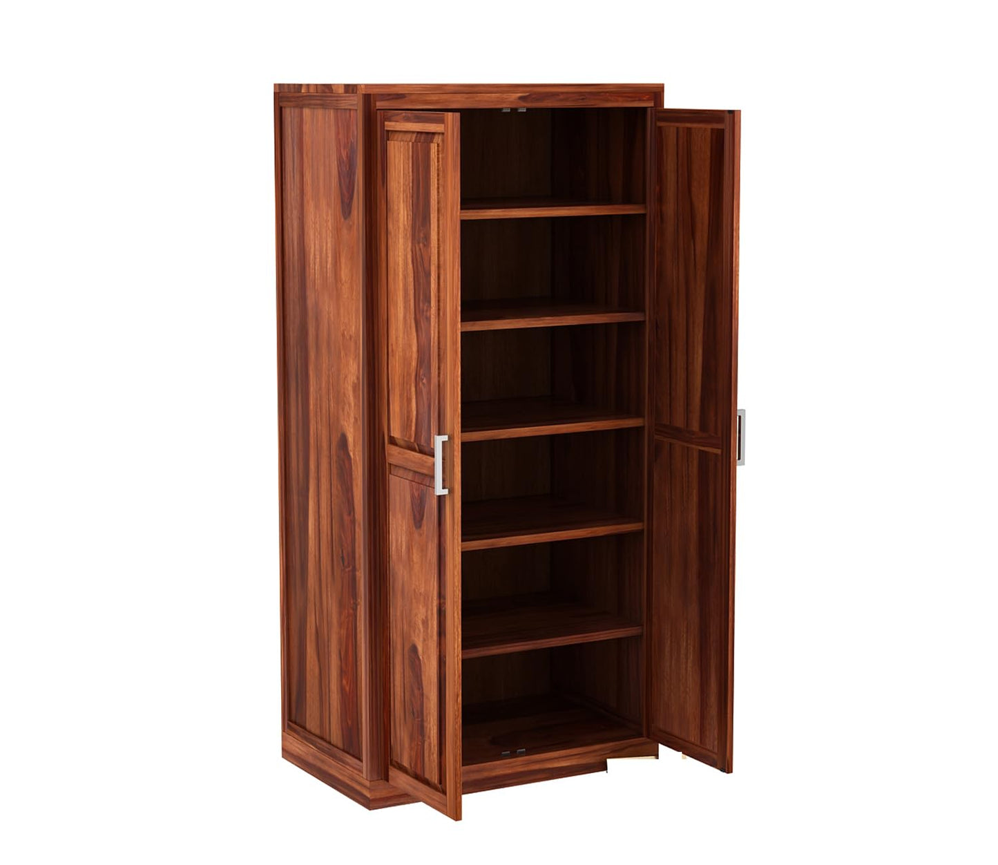 JH Decore Solid Sheesham Wood Almirah For Bedroom