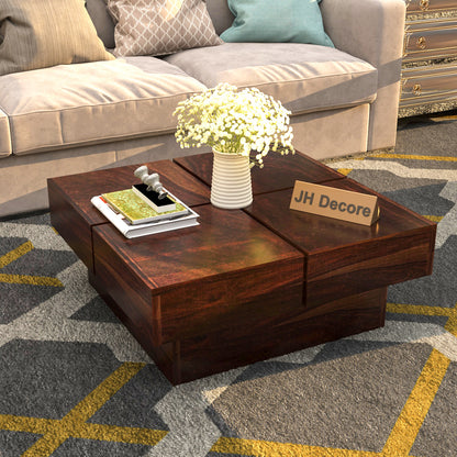 JH Decore Solid Sheesham Wood Center Coffee Table