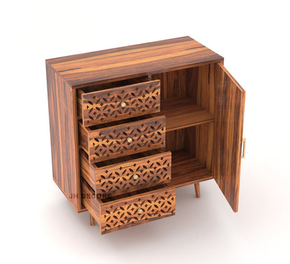 JH Decore Solid Sheesham Wood Sideboard Cabinet