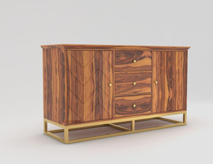 JH Decore Solid Sheesham Wood Sideboard Cabinet