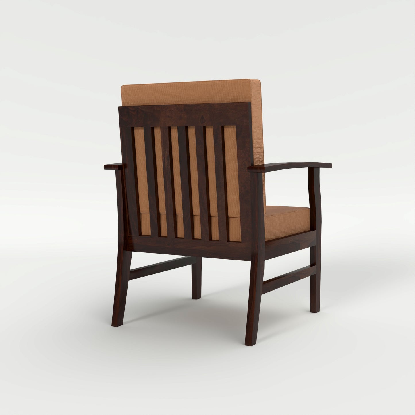 JH Decore Solid Wood Lounge Accent Chair