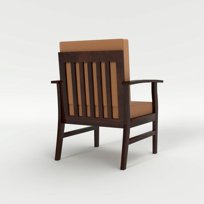 JH Decore Solid Wood Lounge Accent Chair
