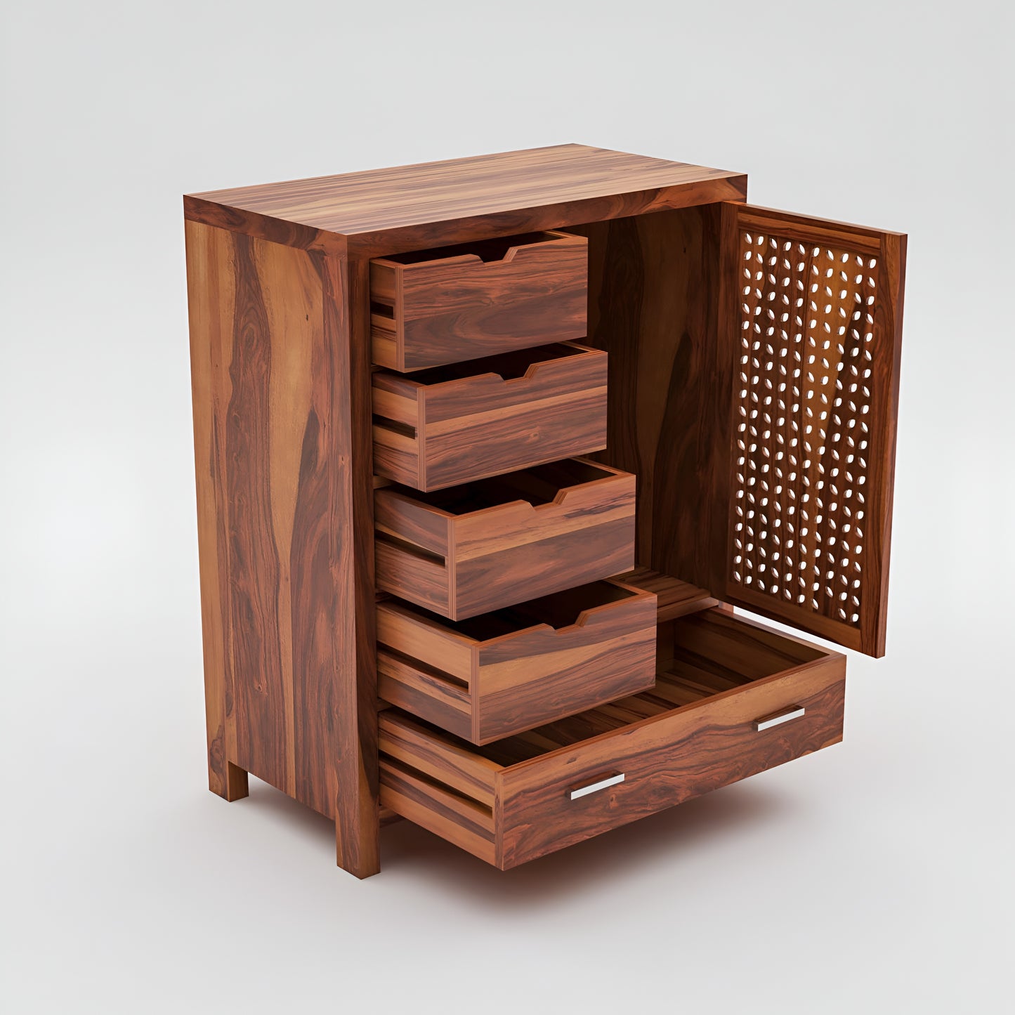 JH Decore Solid Sheesham Wood Storage Cabinet