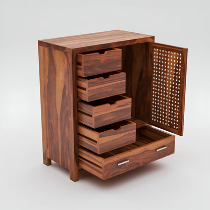 JH Decore Solid Sheesham Wood Storage Cabinet