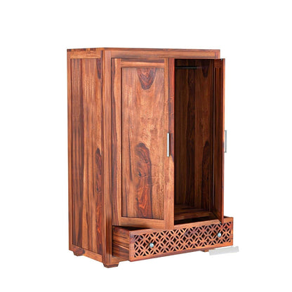 JH Decore Solid Sheesham Wood Almirah For Bedroom