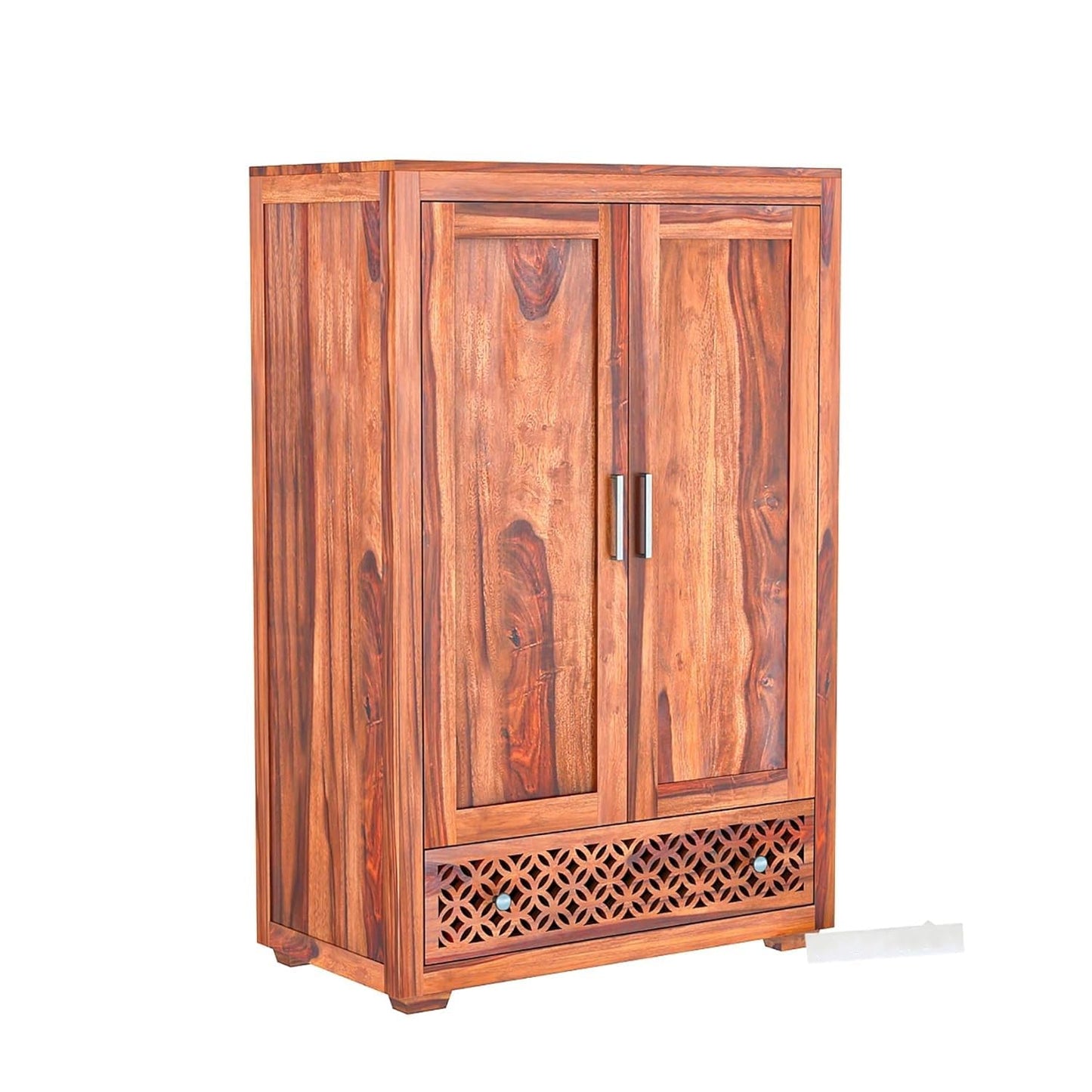 JH Decore Solid Sheesham Wood Almirah For Bedroom
