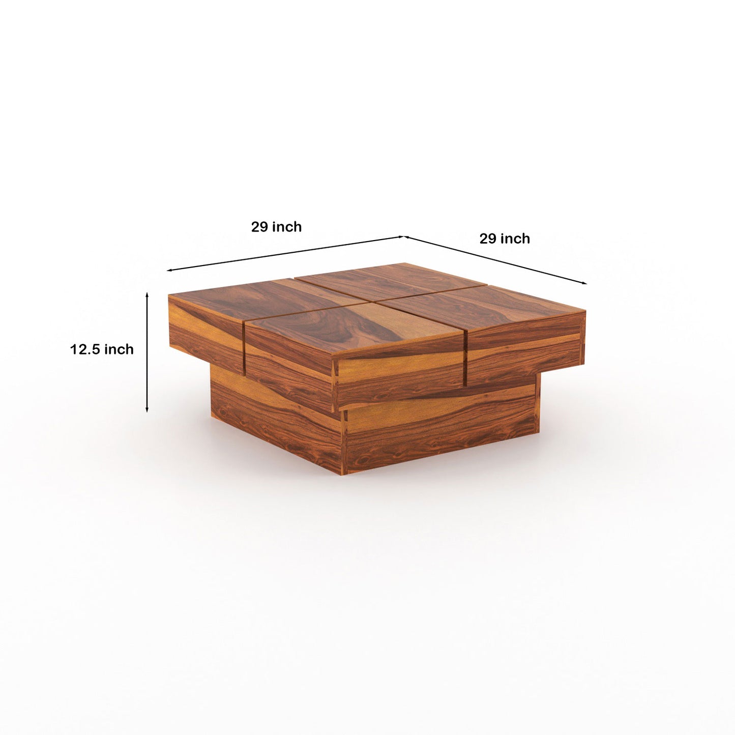 JH Decore Solid Sheesham Wood Center Coffee Table