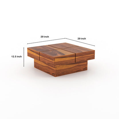 JH Decore Solid Sheesham Wood Center Coffee Table