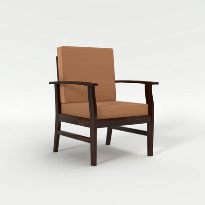 JH Decore Solid Wood Lounge Accent Chair