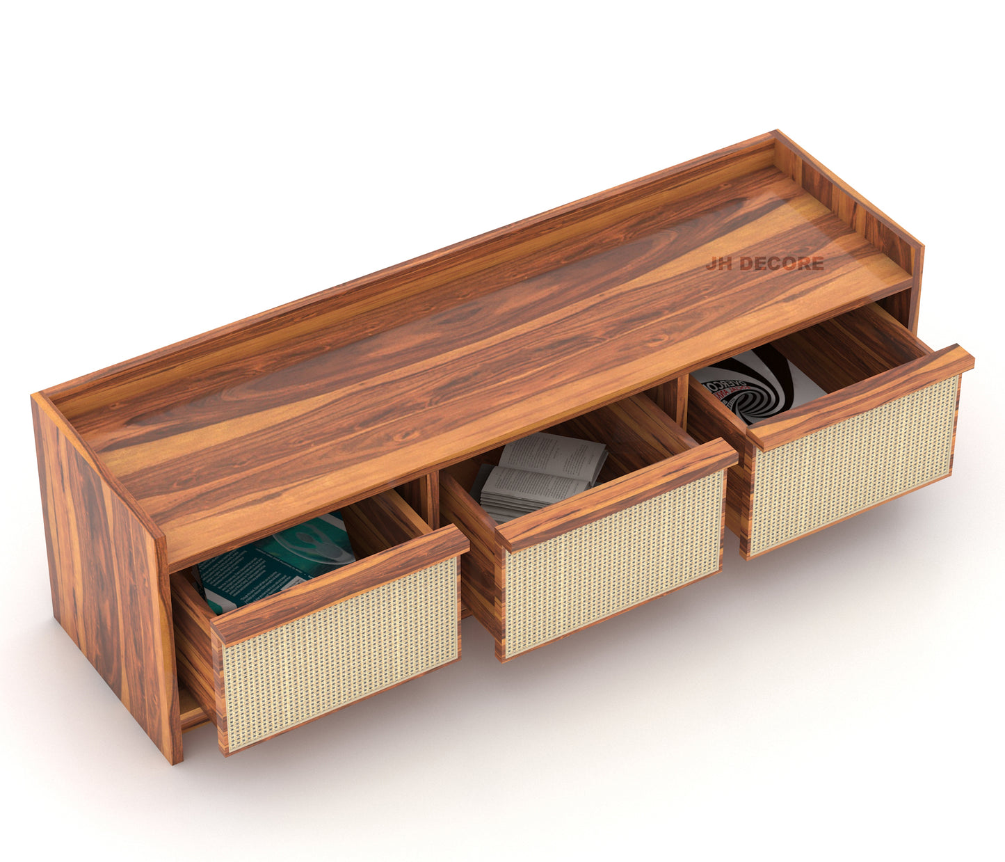 JH Decore Solid Sheesham Wood TV Unit for Living Room