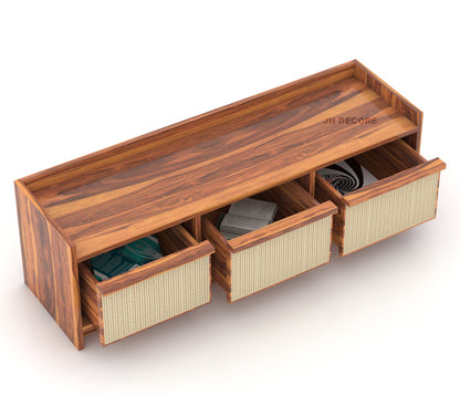 JH Decore Solid Sheesham Wood TV Unit for Living Room