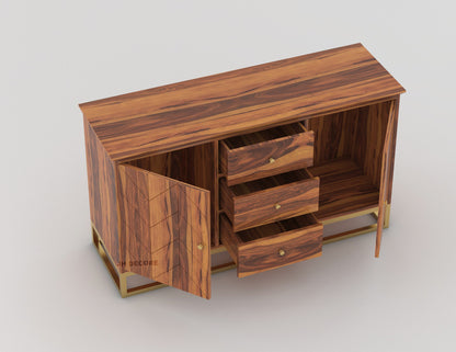 JH Decore Solid Sheesham Wood Sideboard Cabinet