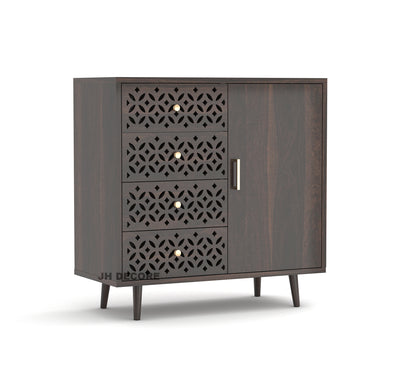 JH Decore Solid Sheesham Wood Sideboard Cabinet