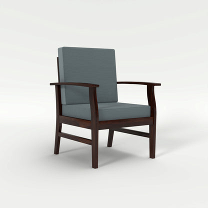 JH Decore Solid Sheesham Wood Lounge Accent Chair