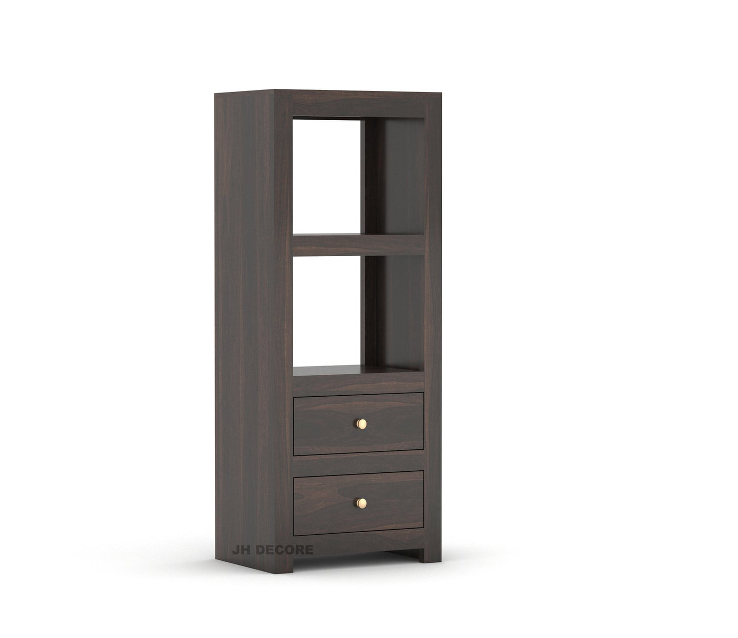 Sheesham Wood Bookshelf with Drawer | Design 1 | JH Decor - Image 3