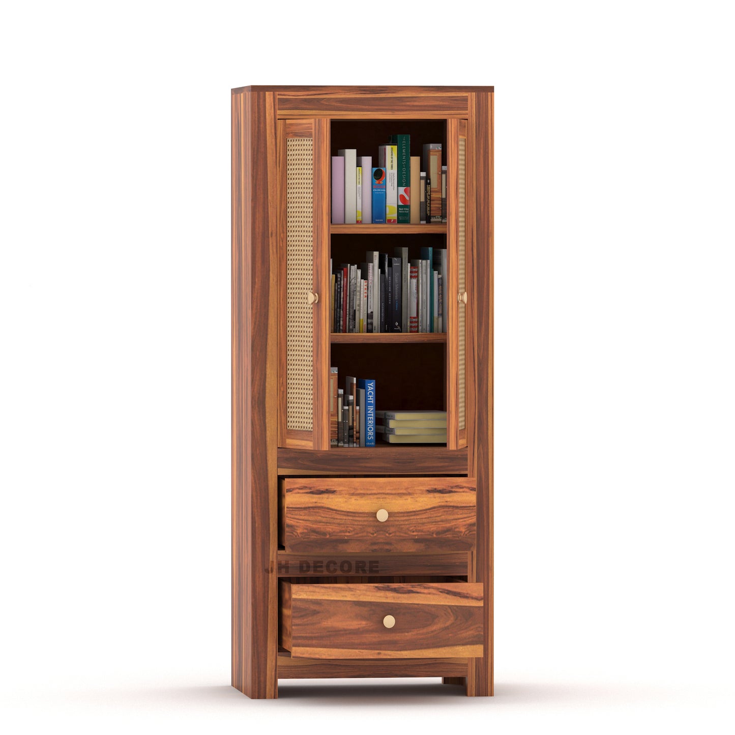 JH Decore Solid Sheesham Wood Almirah For Bedroom