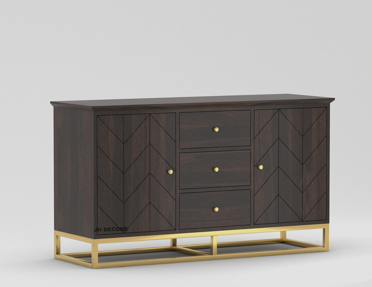 JH Decore Solid Sheesham Wood Sideboard Cabinet