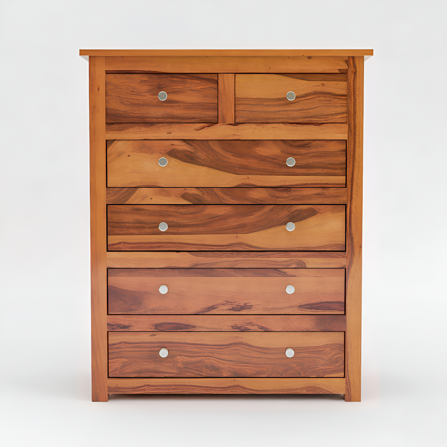 JH Decore Solid Sheesham Wood 6 Drawer Chest of Drawers Storage Cabinet