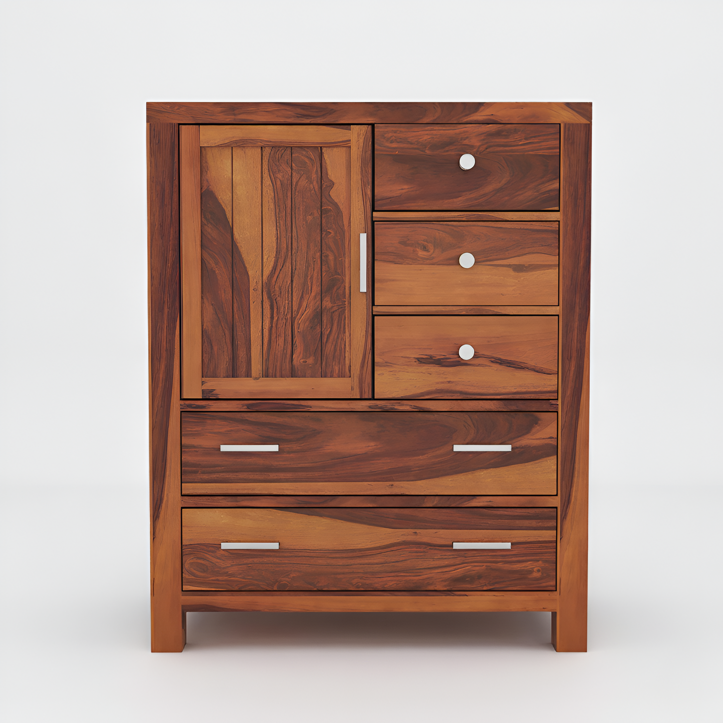 JH Decore Solid Sheesham Wood Tallboy Storage Cabinet