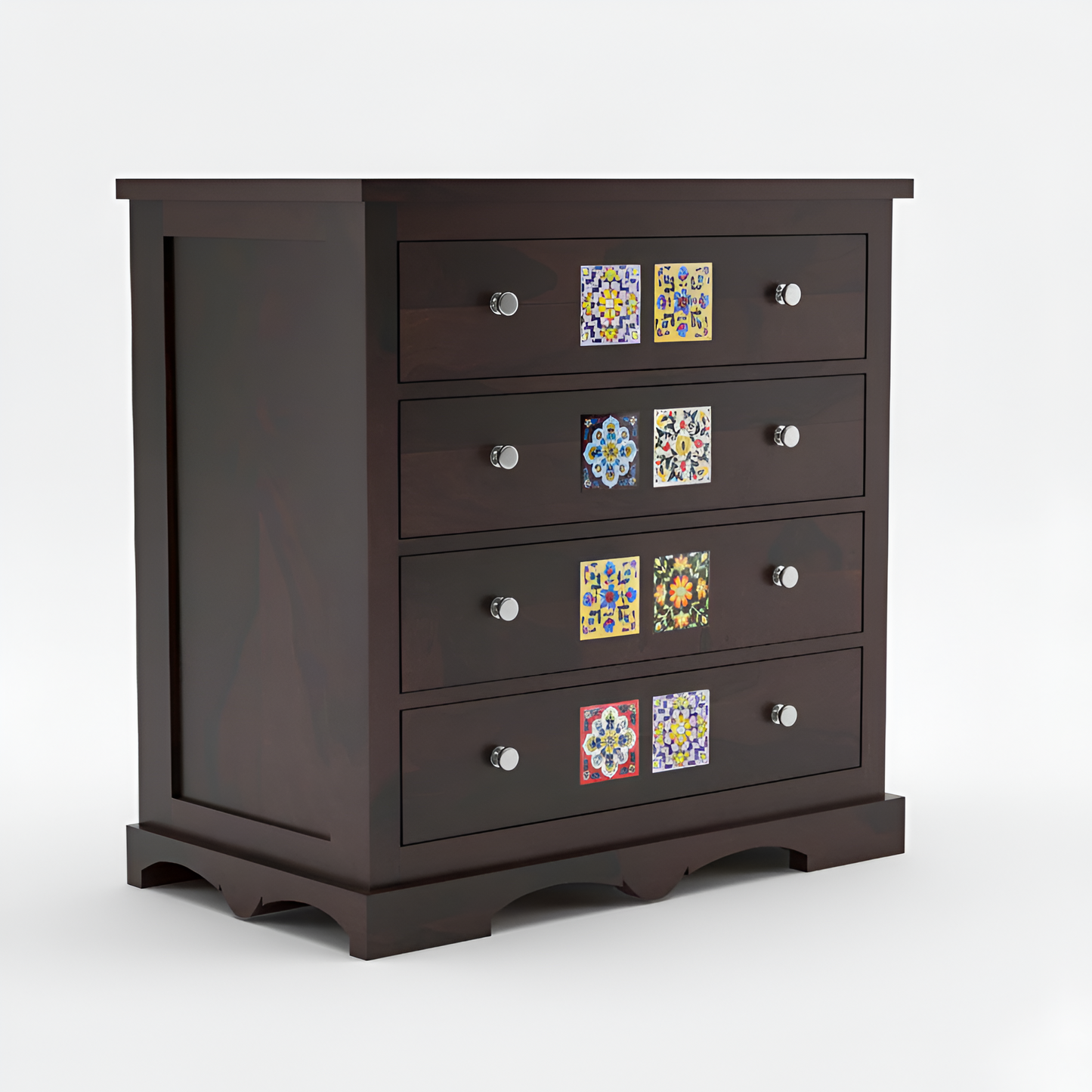 JH Decore Solid Sheesham Wood Handcrafted Chest of Drawers