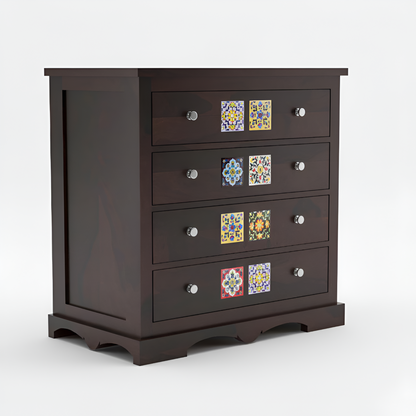 JH Decore Solid Sheesham Wood Handcrafted Chest of Drawers