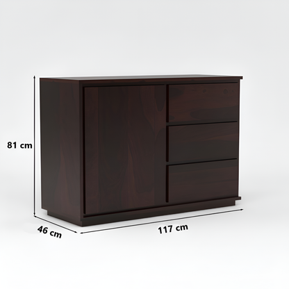 JH Decore Solid Sheesham Wood Sideboard Cabinet