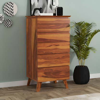 JH Decore Solid Sheesham Wood Chest of Drawers for Bedroom