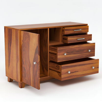 JH Decore Solid Sheesham Wood Sideboard Cabinet
