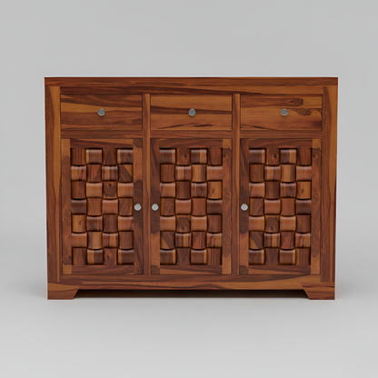 JH Decore Solid Sheesham Wood Sideboard Cabinet for Living Room