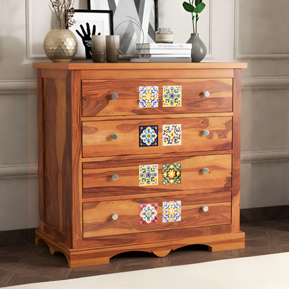 JH Decore Solid Sheesham Wood Handcrafted Chest of Drawers