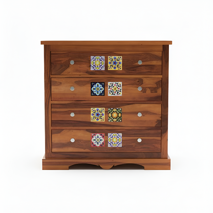 JH Decore Solid Sheesham Wood Handcrafted Chest of Drawers