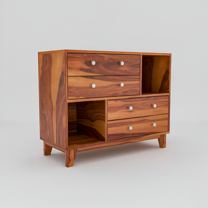 JH Decore Solid Sheesham Wood Sideboard Cabinet