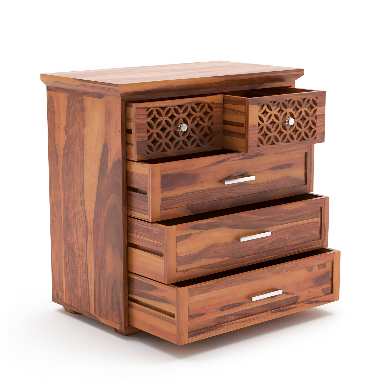 JH Decore Solid Sheesham Wood Chest of Drawers