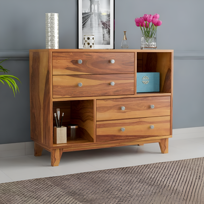 JH Decore Solid Sheesham Wood Sideboard Cabinet