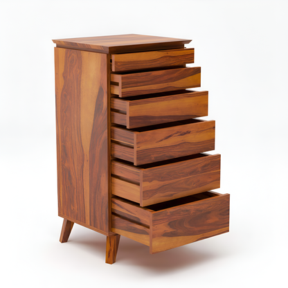 JH Decore Solid Sheesham Wood Chest of Drawers for Bedroom