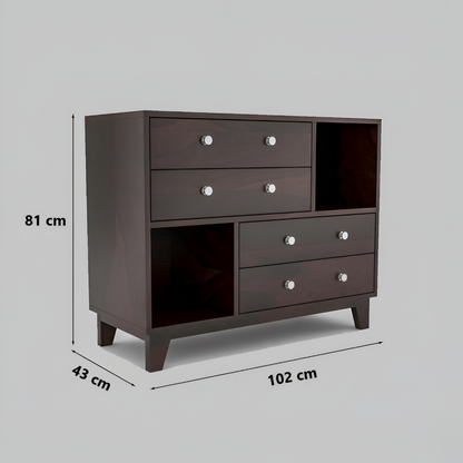 JH Decore Solid Sheesham Wood Sideboard Cabinet