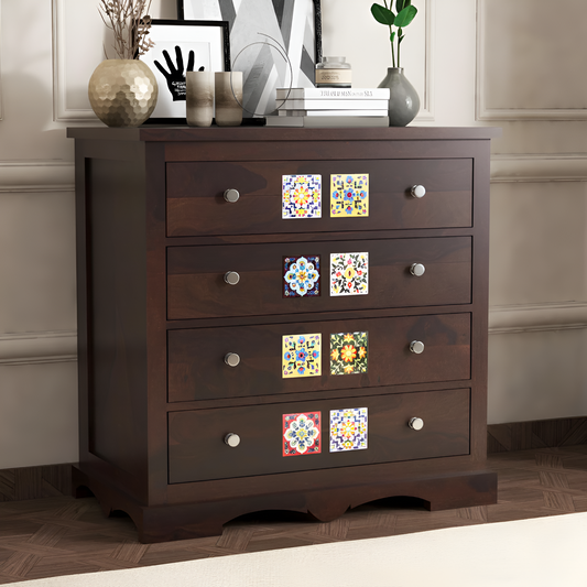 JH Decore Solid Sheesham Wood Handcrafted Chest of Drawers