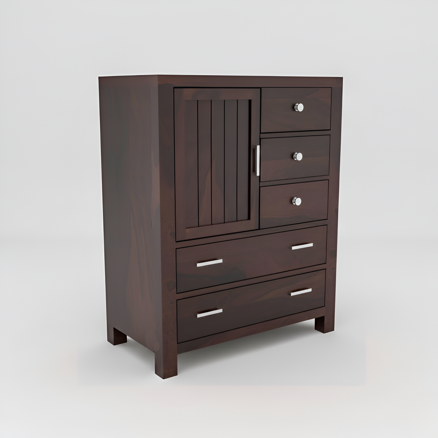 JH Decore Solid Sheesham Wood Tallboy Storage Cabinet