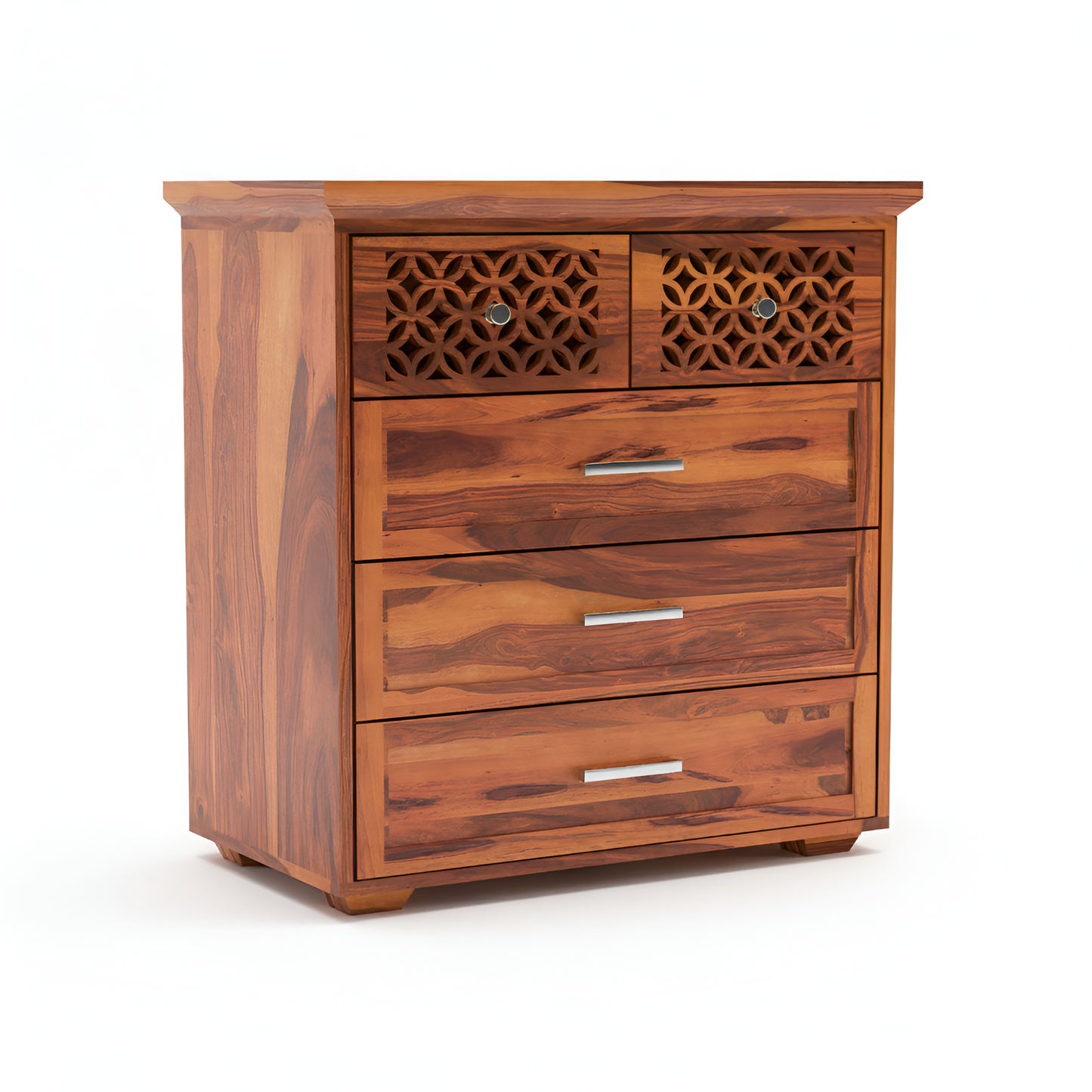 JH Decore Solid Sheesham Wood Chest of Drawers